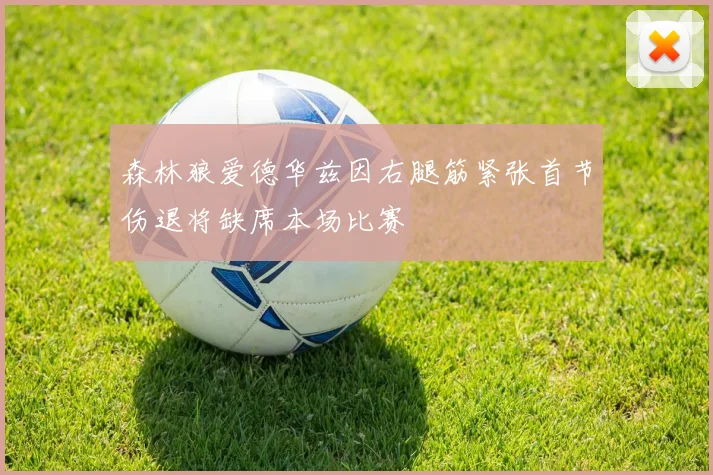 森林狼爱德华兹因右腿筋紧张首节伤退将缺席本场比赛